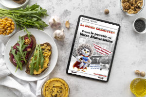 Illustration Tablette Illustration montrant l’impact des choix alimentaires émotionnels, avec des aliments gras et sucrés liés au cerveau, symbolisant la relation entre émotions et alimentation.